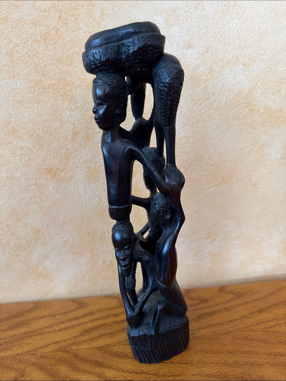 African Ebony Wood Sculpture-Tree of Life-Makonde Tribe - Picture 4 of 15